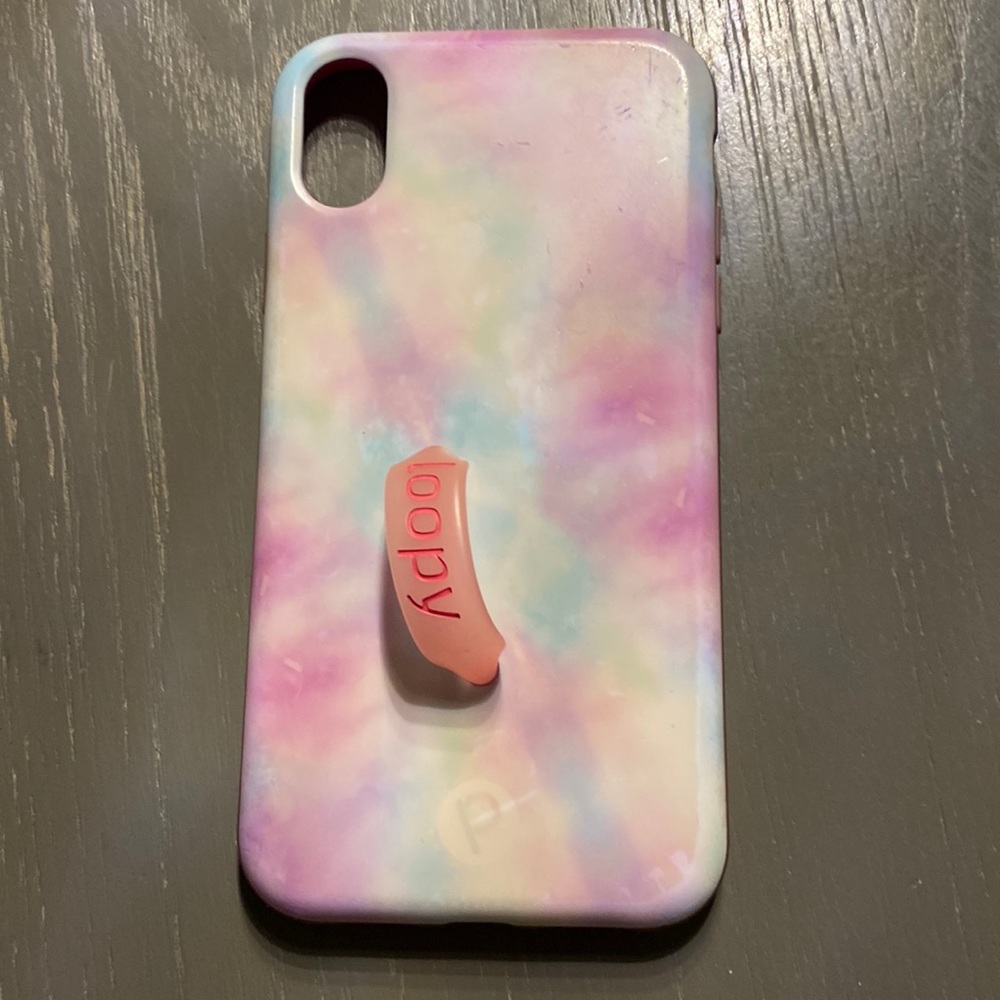 Tie dye loopy Xr I phone case